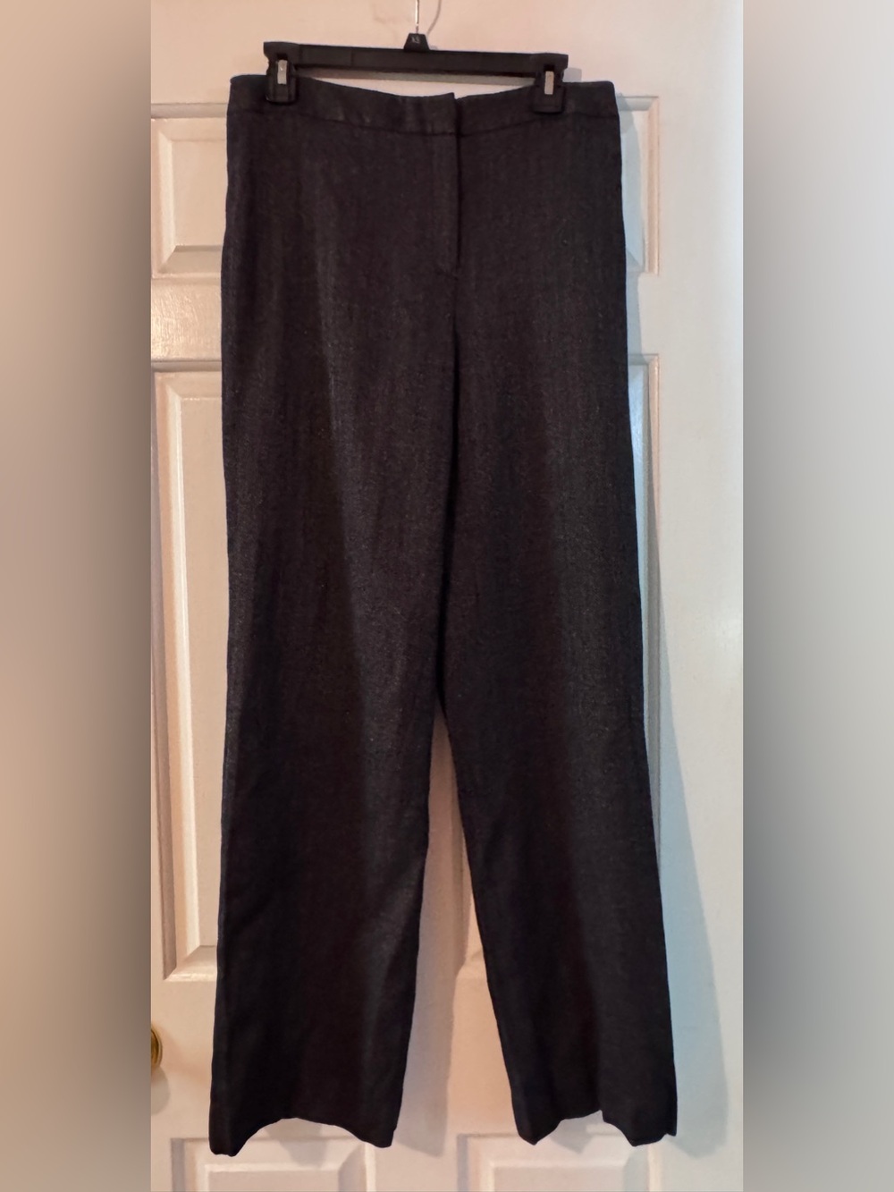 Lafayette 148 New York Charcoal Straight-Leg Trousers